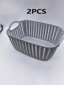 2 PIEZAS/3 PIEZAS/Estilo Ins Cesta de almacenamiento a prueba de viento 3 Piezas Organizador multifuncional resistente a la humedad para categorizar cosméticos, bocadillos y artículos varios Caja de almacenamiento estilo nórdico adecuada para dormitorio y sala de estar Cesta organizadora esencial para el hogar Compatible con 11 fiestas importantes Opción de regalo perfecta