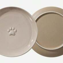 1pc Ceramic Cat/Dog Bowl With Raised Stand, Large Capacity Anti-Spill Pet Feeding Bowl