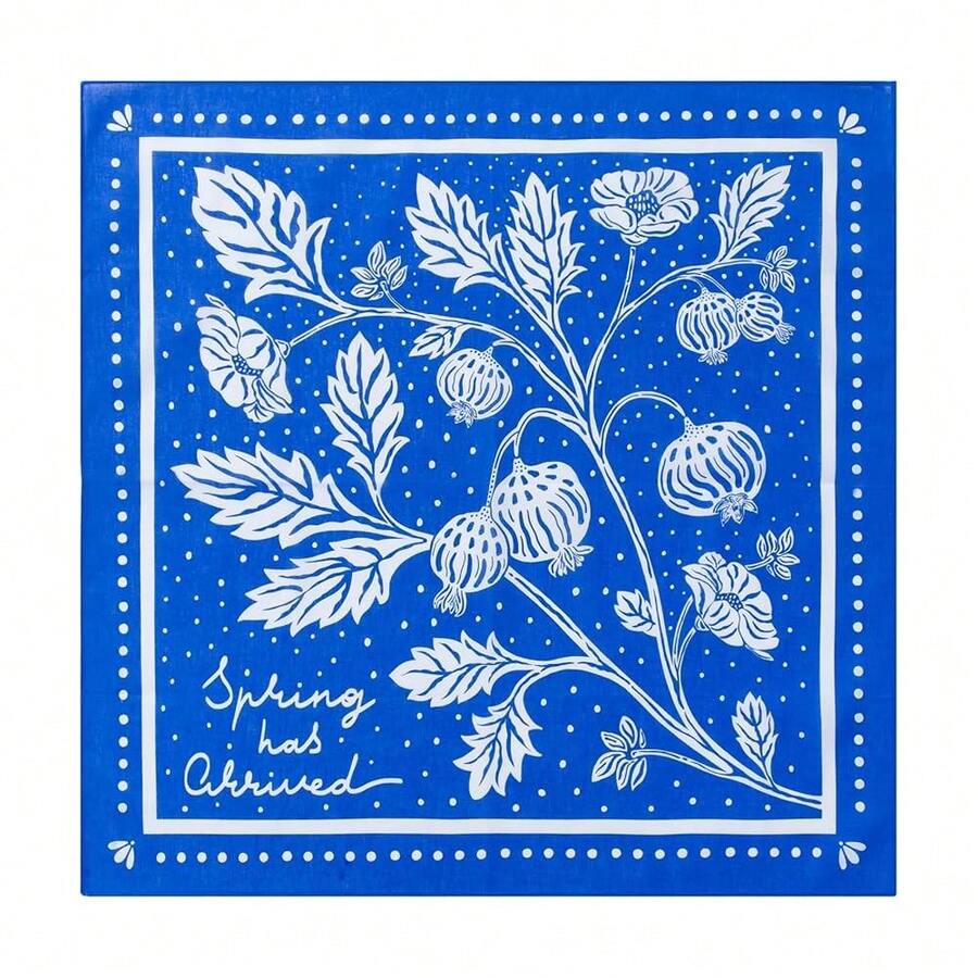 22\X22\ Flower Cotton Bandana Multi-Purpose Headbands - BlueSpring - View 1