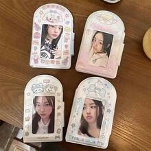 1pc Grid Card Album With Snap Closure, 3-Inch Instant Photo Album, Idol/K-Pop Style Card Holder - Multicolor - View 2