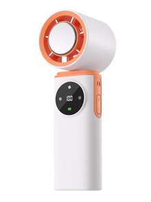 Portable Handheld Fan With Large LED Display, 3600mAh Battery, 1-199 Wind Speed Levels, Turbo Boost Function, USB Rechargeable, Fashionable Personal Fan, Essential For Summer Travel, Beach, And Photography - Multicolor - View 2