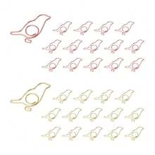 30pcs Bird Shape Paper Clips With Clear Box, Rose Gold And Yellow Gold, Funny Cute Paperclips Bookmarks Planner Clips For Fun Office Supplies Schoolsss Gifts Wedding Decoration … - Chim 30 cái - Xem 1