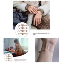 4 Piezas Extensor De Joyera Para Collar, Pulsera Y Tobillera, Broche De AleaciN Con DiseO De CorazN, FCil De Ajustar Y Desmontar, DecoraciN Para ReparaciN De Joyas - Rosa de oro - Ver 1