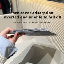 Compatible With Ipad Air11 Tablet Protective Case, IPad Case, Magnetic Closure, High Transparency Acrylic Y-Fold Flat Protective Cover, Smoked Purple, Back Panel Can Be Freely DIY, Multi Fold And Multi Angle Bracket With Built-In Pen Slot, High Transparency Acrylic Back Shell Anti Scratch And Anti Bending Magnetic Suction, Automatic Sleep/Wake-Up/Intelligent Power-Saving, Ipad A16 Case - Lavender - View 5