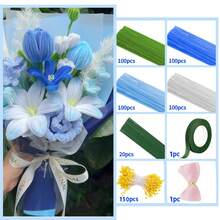 572pcs Purple/Pink/Blue/Golden Pipe Cleaners Flower Kit, Tulip Lily Sunflower Craft Kit With Tutorial Video- DIY Pipe Cleaner Making Supplies, Fabric And Plastic Purple Chenille Stem Creation Set, Ideal For Birthday Gifts Mother's Day Gift, Graduation Gift, Valentine's Day Gift, Arts And Craft Supplies, Ideas For Art Project Activity. - Multicolor - View 6