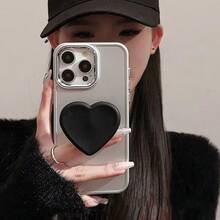 1pc Heart-Shaped Silicone Slouchy Phone Holder, Suitable For Any Smartphone, Adhesive Cushion Stand, Cute Gift Compatible With IPhone, Android, Birthday, Family & Friends - Multicolor - View 10