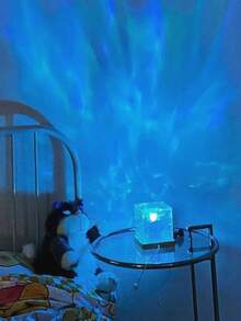 1 pieza Lámpara de proyección de olas de luces del norte con cristal - Luz de ambiente USB, control táctil/remoto, 16 colores, diseño moderno de iceberg para decoración del hogar, oficina, bar y submarina nocturna - Multicolor - Ver 4