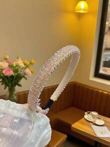 1pc Baroque Crystal Headband, Princess Multicolor Rhinestone Hair Hoop, Fashionable Versatile Luxury Gift For Women, Valentine's Day