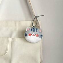 1pcs  1pcs  Cute Kitten Coin Purse, Cartoon Furry And Cute Cat Key Bag Pendant, Mini Bluetooth Headset Coin Storage Bag, Portable Small Items Pendant Bag - 彩色 - 查看 6