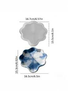 5pcs Resin Epoxy Silicone Mold, Geometric Leaf Shape Coasters & Jewelry Trays DIY - White - View 12