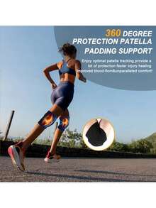 1 Pair Sports Knee Pads-BreathableFoam Padded Knee Sleeves For Running.Basketball,Footbal, Dance & Fitness.Adjustable S/M/L Sizes, Unisex JointSupport For Men & Women - Multicolor - View 7