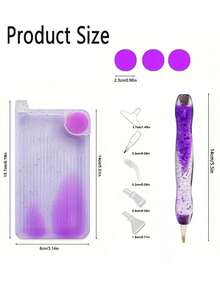 5D DIY Handmade Diamond Painting Art Accessories, Gradient Two-Color Diamond Painting Dot Diamond Pen And Tray, Multifunctional Replacement Pen Tip, Gift For Diamond Painting Art Beginners And Enthusiasts - Multicolor - View 6