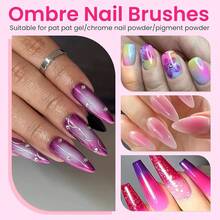 New 150PCS Nail Art Spos For Ombre Nude, 50 PCS Nail Art , Nail Polish Mix Rod, Grabbing Pen, Nail Art Ombre BrushSuppliDesign Tools Nail Tech Accrifor Salon & Home - Nude Color Medium Pack - View 6