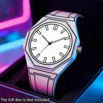 Sporty And Casual Style, Men's And Women's Quartz Watches With Round Dial Design, Suitable For Both Genders. An Ideal Choice For Everyday Wear, Birthday Gifts, Parties, Gatherings, Or Festive Celebrations. Gift Box Not Included