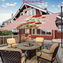 1pc 2D Digital Print Sun Shade Cloth, 5 Different Geometric Abstract Stripe Patterns, Features Include Printed Pattern, Windproof, Detachable, Lightweight, Semi-Shading, Dustproof, Durable - Multicolor - View 29