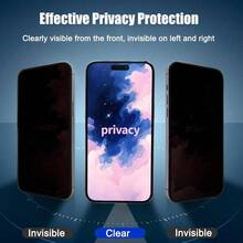 Bộ 2 miếng dán màn hình bảo vệ riêng tư mờ cho iPhone 15 Pro 6.1 inch, tự động loại bỏ bụi và tự động căn chỉnh, chống bám vân tay, màng kính cường lực, độ nhạy cao, bảo vệ màn hình mượt mà, thích hợp sử dụng hàng ngày, văn phòng, nhà. Miếng dán màn hình điện thoại chống nhìn trộm, chống thấm nước, chống sốc, chống rơi, chống trầy xước. - dành cho iPhone 15 Pro 6.1" - Xem 4