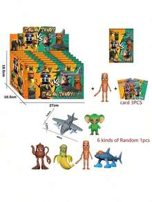 3 Style 1/20PCS Tung Tung Tung Sahur Figure Package PVC Anime Toy Tralalero Tralala Figure Toy Tung Tung Tung Sahur Toy Tralalero Tralala Shark Figurine DIY Crafts And Party Holiday Small & Prank Gifts Meme Cartoon Cute Key Ring Funny Meme Bag Pendant Gift - Multicolor - View 8