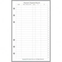 Compact Size Payment/Expense Record And Check Register, Sized And Punched For Franklin Covey Compact And Other Notebooks (4.25\ X 6.75\) - Payment/ExpenseRecordandCheckRegister - View 2