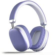 Tagry 可调节无线蓝牙耳机，适用于智能手机/电脑/平板电脑，银色 - 淡紫色 - 查看 11