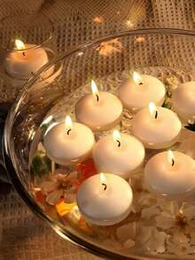 Bougie flottante, bougie blanche sans goutte de cire, convient pour les mariages, les fêtes, les occasions spéciales et la décoration de la maison. Peut être utilisée comme décoration de table et décoration de Noël. Une variété de tailles sont disponibles - choisissez la taille qui correspond parfaitement à votre bougeoir. - Multicolore - Voir 3