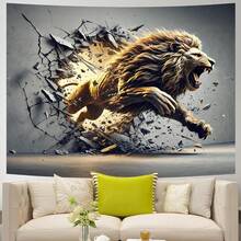 AOHMPT 3D Tapestry, 59"X51" Animal Print Poster, Lion Tapestry,Wall Art Painting For Bedroom And Living Room 59"X51" - Nhiều màu - Xem 4