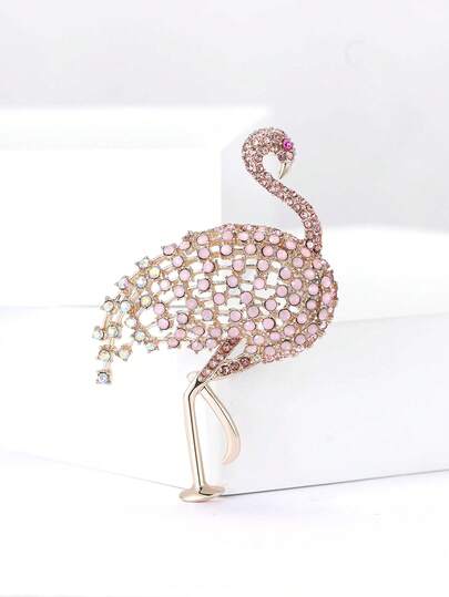 Luxury Rhinestone Flamingo Brooches - Animal Pins For Women Unisex Casual Party Jewelry Accessories / Friends Gifts Badges Decoration