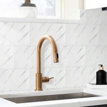 Garneck 10 Uds. Papel Tapiz De Mrmol Para Salpicaduras Adhesivo Para Azulejos De Pared Azulejos Del Metro Para Cocina Bao 24X12 Pulgadas - mármol - Ver 4