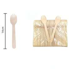 100支/套迷你一次性木制冰淇淋勺，西式婚礼派对甜点勺，厨房用具，学习用品，圣诞礼物 - 杏色 - 查看 15