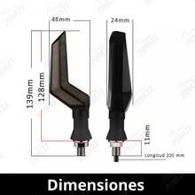 TendenciaPar Direccionales Led Moto Luces Señal Giro SecuencialCalidad premium - Rosa Violeta Amarillo - Ver 6