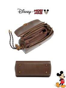 Bolso cuadrado pequeño de alta gama con estilo retro de Mickey Mouse para mujer - Bolso de nicho de lujo para ir al trabajo, de hombro y cruzado - Multicolor - Ver 8