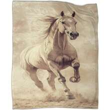 Handsome Horse Fleece Blanket Soft Cozy Reversible 3D Handsome Horse Printed Throw Blanket for  Adults Printed Plush Blanket for Bed And Couch 40x50inch(100x130cm) - Stil-19 - Übersicht 4