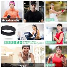Workout Headbands Non Slip Headband Sport Headbands Sweatbands Elastic Sport Hair Bands For Sports Travel Indoor Fitness Gym - Mix2 - 查看 7