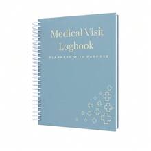 A5  Visit Logbook - Compact Spiral Bound  Planner & Health Journal For Chronic Illness, Doctor Appointments, Symptom TracFKing, Medications &  History Organizer Notebook Pocket Folder - Blue - 查看 10