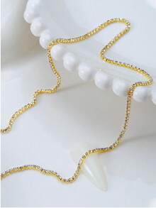 Metal Chain Nail Art Thread Stone Gold Silver Alloy Nail Art Decoration Chain Nail Art Charm Nail Art Rhinestone Thread Stone 3D Metal Nail Art Decoration DIY Nail Art Name Nails Nail Supplies - Multicolor - View 4