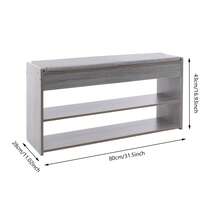 YUNRUX Shoe Changing Stool - Grey - View 2