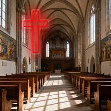 Señal de neón LED USB con tema de cruz - Esencial para fiestas festivas, luz de pared para ambiente de bar y dormitorio - Morado - Ver 2