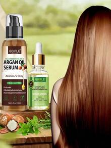 Goiple 30ml Aceite Esencial de Romero + 100ml Aceite de Argán Marroquí, Set de Cuidado del Cabello de 2 Piezas. Aceite de Argán, Nutritivo y Humectante, Repara las Puntas Abiertas, Previene la Rotura del Cabello. Aceite para el Cabello y el Cuero Cabelludo que Contiene Aceite de Argán Marroquí, Set de Aceite para el Cuidado del Cabello, Set de Suero para el Cabello. Ideal para el Cuidado Diario del Cabello, Apto para Todos los Tipos de Cabello, Opción Perfecta para el Cuidado del Cabello en Otoño/Invierno. - Multicolor - Ver 2
