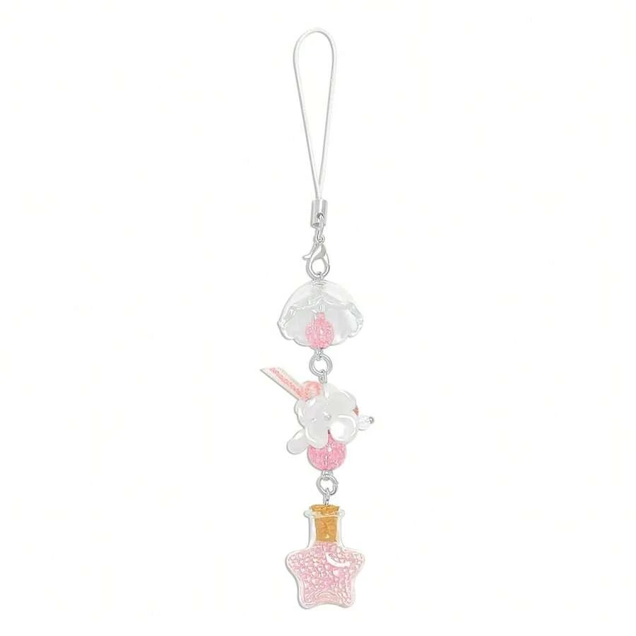 1-4PCS Cute Phone Charms Aesthetic Y2K Cell Phone Charms Strap Strawberry Butterfly Star PhoneCharm Y2K Accessories For Bag Keychain Camera Pendants Decor - Hoa hồng - Xem 1