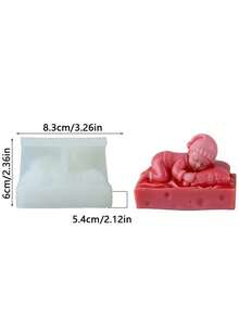 1pc Baby Praying Angel Silicone Mold - High Quality Durable For Clay/Cement/Soap Valentine's Day/Wedding Season/Girls Gift DIY Crafts - White - View 8