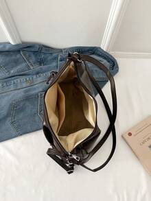 Túi xách cỡ lớn thời trang mới, túi đeo vai phong cách Hàn Quốc thường ngày dành cho nữ, thích hợp đi làm. - Cà phê - Xem 5