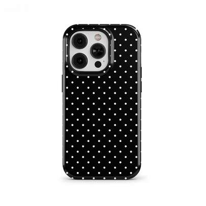 Black Polka Dot Phone Case, Compatible With IPhone 17/16/15/14/13/12/11 Pro Max