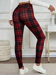 Women's Plaid Leggings - Elegant, Warm High-Waisted Leggings With Stretch, Fashionable & Slim-Fitting For Winter Women's 2025 New Style Winter Puffer Leggings Leggings -- Women's High-Waisted Fleece-Lined Embroidered Leggings Women's Leggings Women's Solid-Color Yoga Pants Women's Solid-Color Yoga Pants Women's Daily Casual Slim0-Fit Long Pants  2025 Women's Winter Christmas & Daily Fleece-Lined Leggings - Warm Soft Fabric, Pockets Design, Thickened Yoga Pants For Casual & Jogging 1-Piece Fall/Winter Fleece-Lined Thickened Yoga Leggings - Women's High-Waisted Solid Color Pants With Side Pockets, Suitable For Fitness, Sports & Daily Wear Women's High-Waisted Button Closure Fleece-Lined Leggings - Opaque Front Button Design, Tummy Control & Butt Lifting, Washable Warm Tights For Yoga, Running, Gym & Everyday Usefleece Lined Leggingspantalones De Invierno Mujeresgymleggings For Womenpantalones Para El Fríopantalones De Mujer Inviernoleggings - Phiên bản nâng cấp màu đỏ - Xem 3