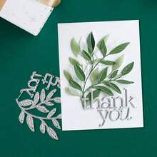 Creative Leaf Metal Cutting Dies, DIY Scrapbooking Album And Embossing Stencil, Greeting Card Making Tool, Card Paper Cutting Crafts ,Gift Card Making Template Die Cuts. - Silver - View 5