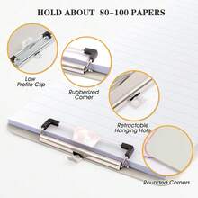 Plastic Clipboard With Pen Holder,Standard A4 Size,Nursing Clip Boards 8.5x11 Heavy Duty,Low Profile Clipboards For Women  Teacher,Schoolsss Office And Home,Light Gray - 淺灰色 - 查看 6