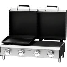 2 Burner Portable Propane Griddle With Lid, 20000BTU Tabletop Flat Gas Grill With Ignition And Oil Collector, Camping Griddle For Outdoor Cooking Patio Backyard Sandbeach BBQ Party - Bếp ga để bàn 2 bếp - Xem 9