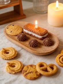 1pc Cookie Waffle Silicone Mold - Heat-Resistant For Candle/Soap/Jewelry Pendant Valentine's Day/Birthday/Wedding Season Craft - White - View 2