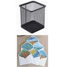 Iron Art Square Desktop Stationery Organizer Pen Holder - Square - View 7