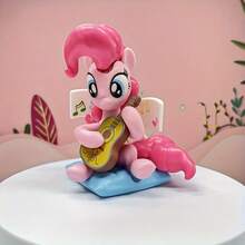 随机派对时光可爱粉色小马惊喜摆件 | PVC材质装饰品，适用于书桌、卧室、派对场所，适合返校季、圣诞节、万圣节、新年、婚礼等各种场合，也是收藏家的理想礼物 - 彩色 - 查看 8