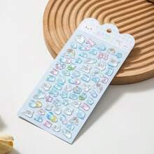 Pegatinas de panda de dibujos animados en 3D con relieve de cristal, pegatinas decorativas lindas para niñas, teléfonos - Multicolor - Ver 22
