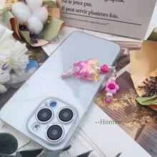 1-4PCS Cute Phone Charms Aesthetic Y2K Cell Phone Charms Strap Strawberry Butterfly Star PhoneCharm Y2K Accessories For Bag Keychain  Camera Pendants Decor - 2x花蝶 - 查看 4
